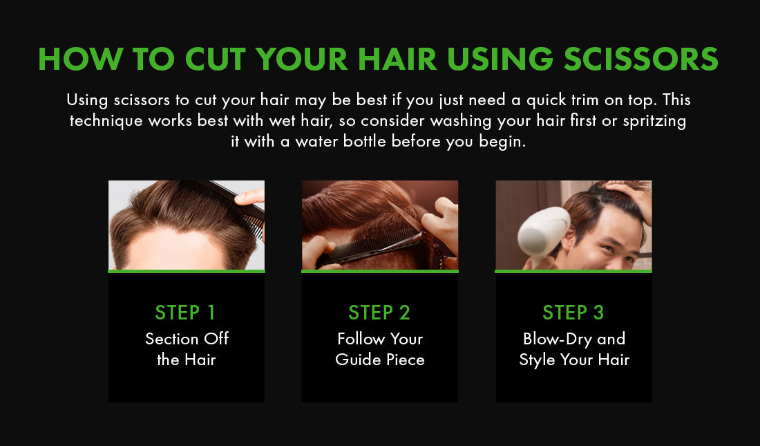 how to cut mens hair with shears