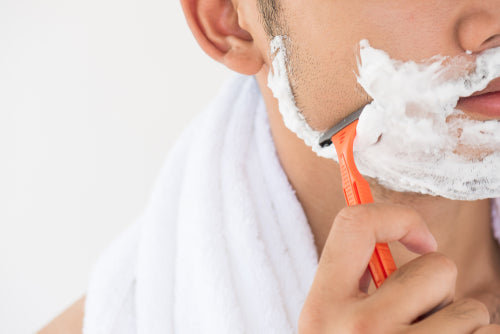 man shaving