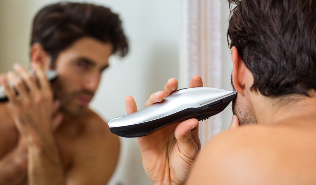 man shaving