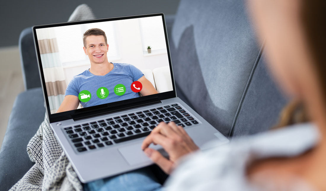 video chatting using laptop