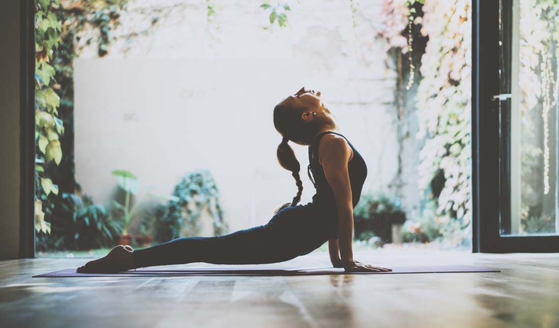 woman in cobra pose