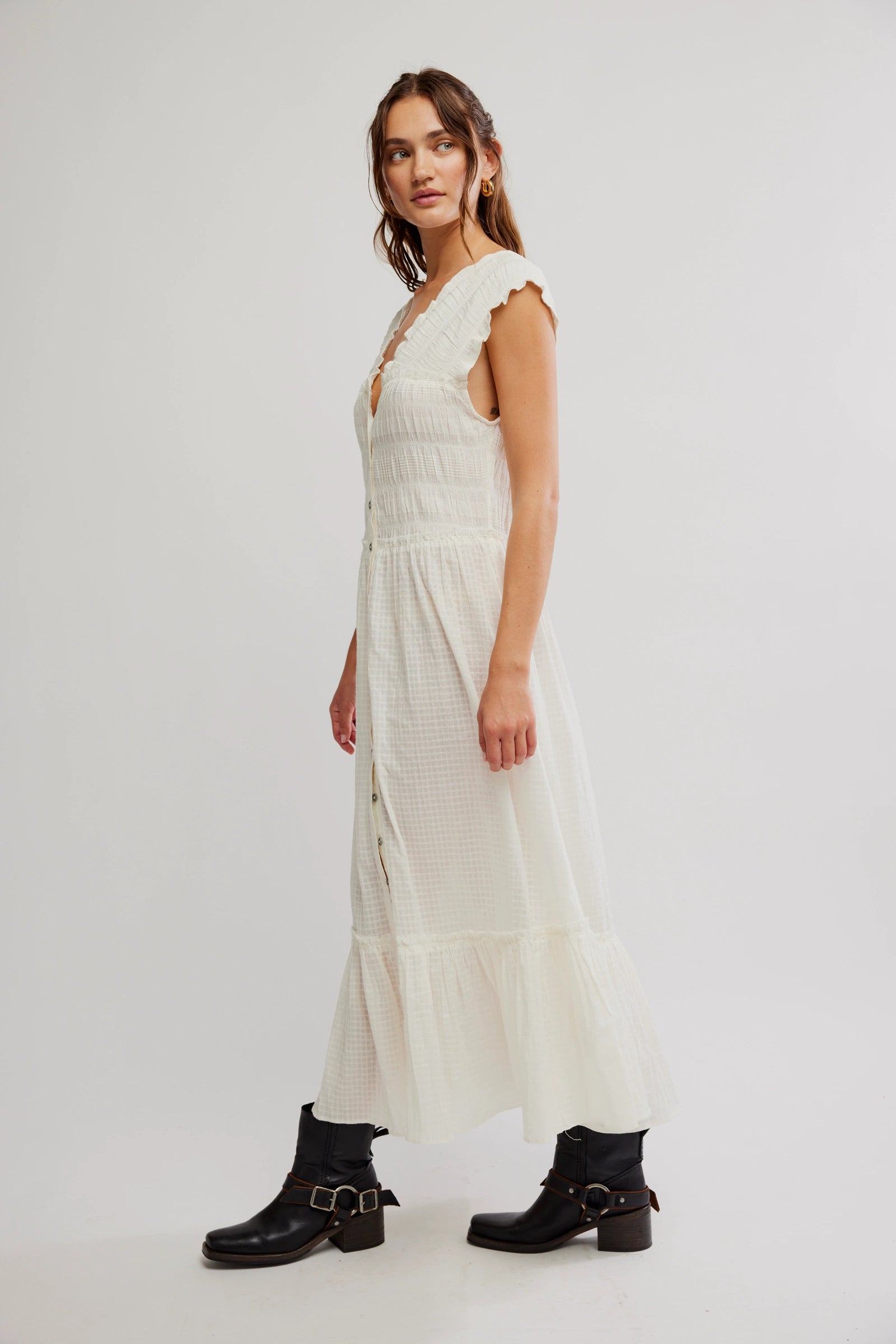 Desert Dazed Midi Dress Clean Ivory