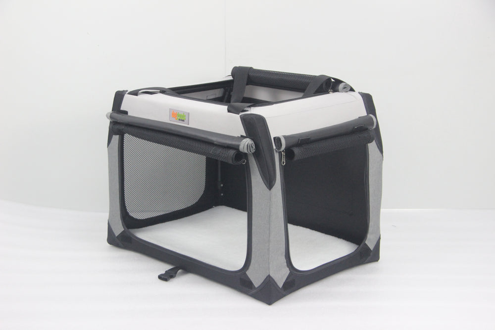 the foldable travel dog crate by doggoods