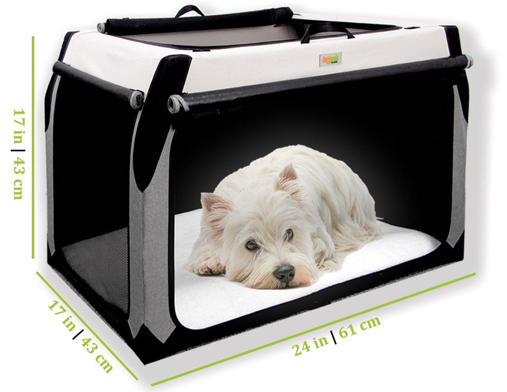 the foldable travel dog crate by doggoods