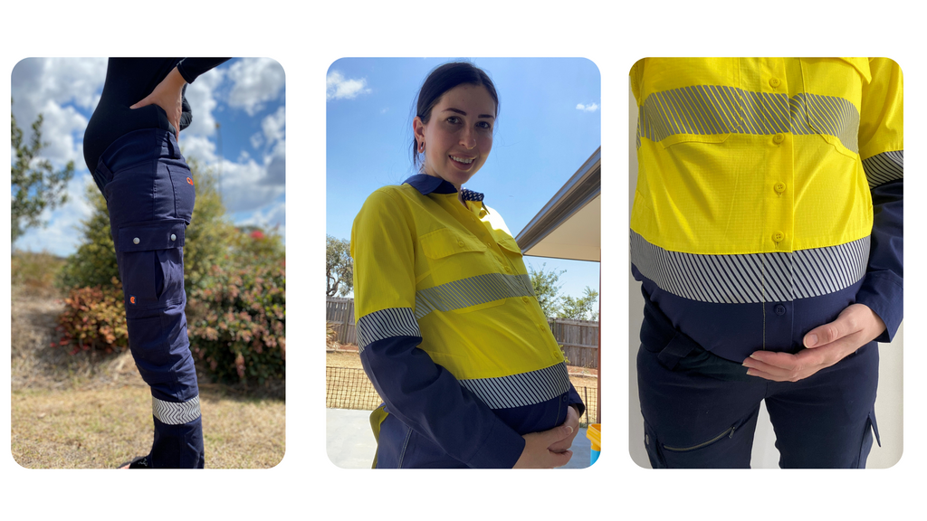 women's workwear maternity hi vis clothing afterpay plus size pregnancy 