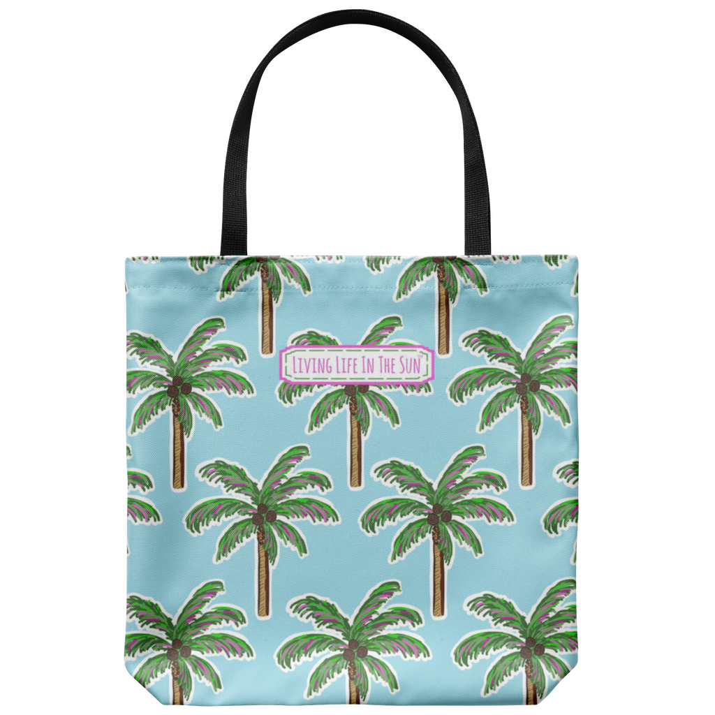 palm tree tote bag