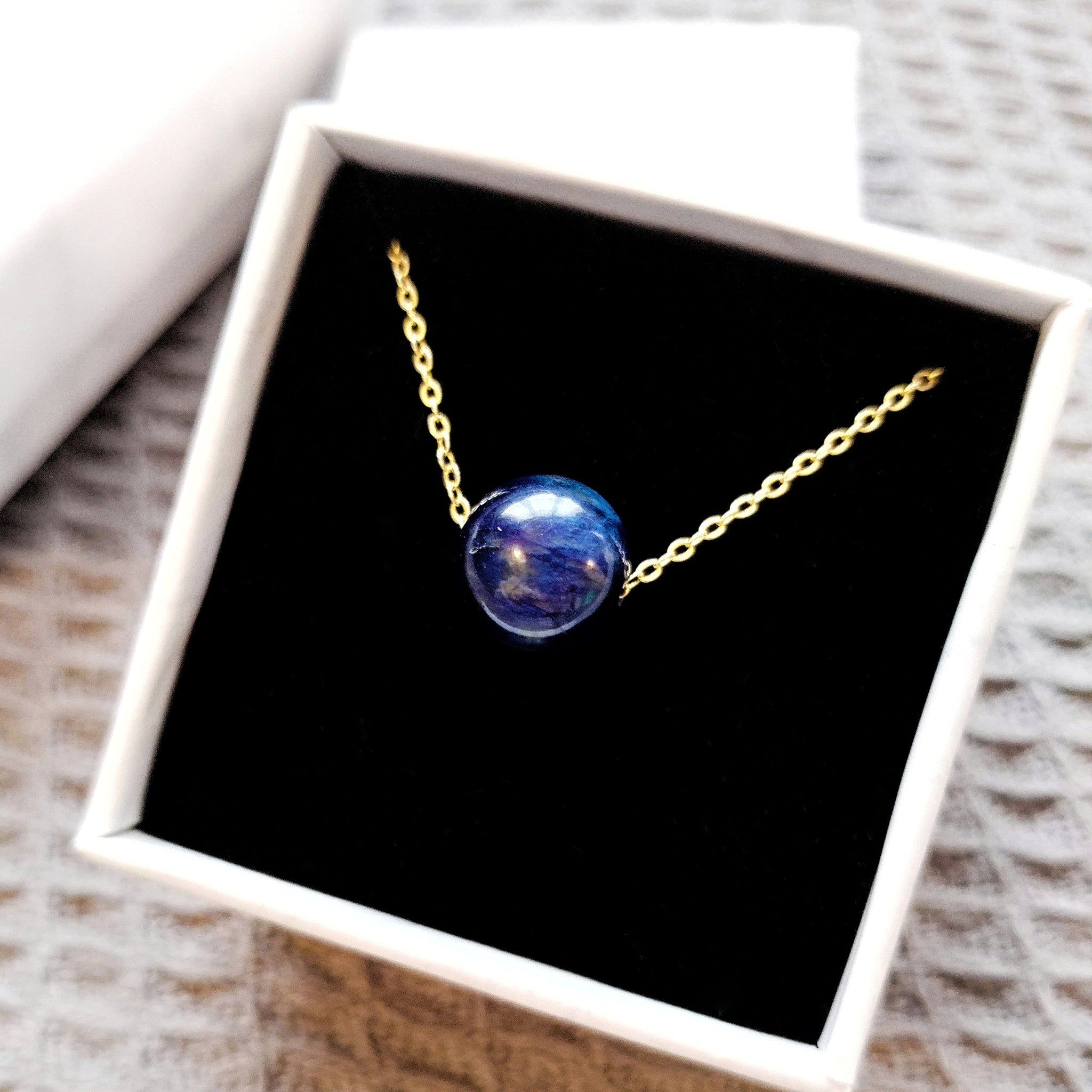 blue tigers eye necklace