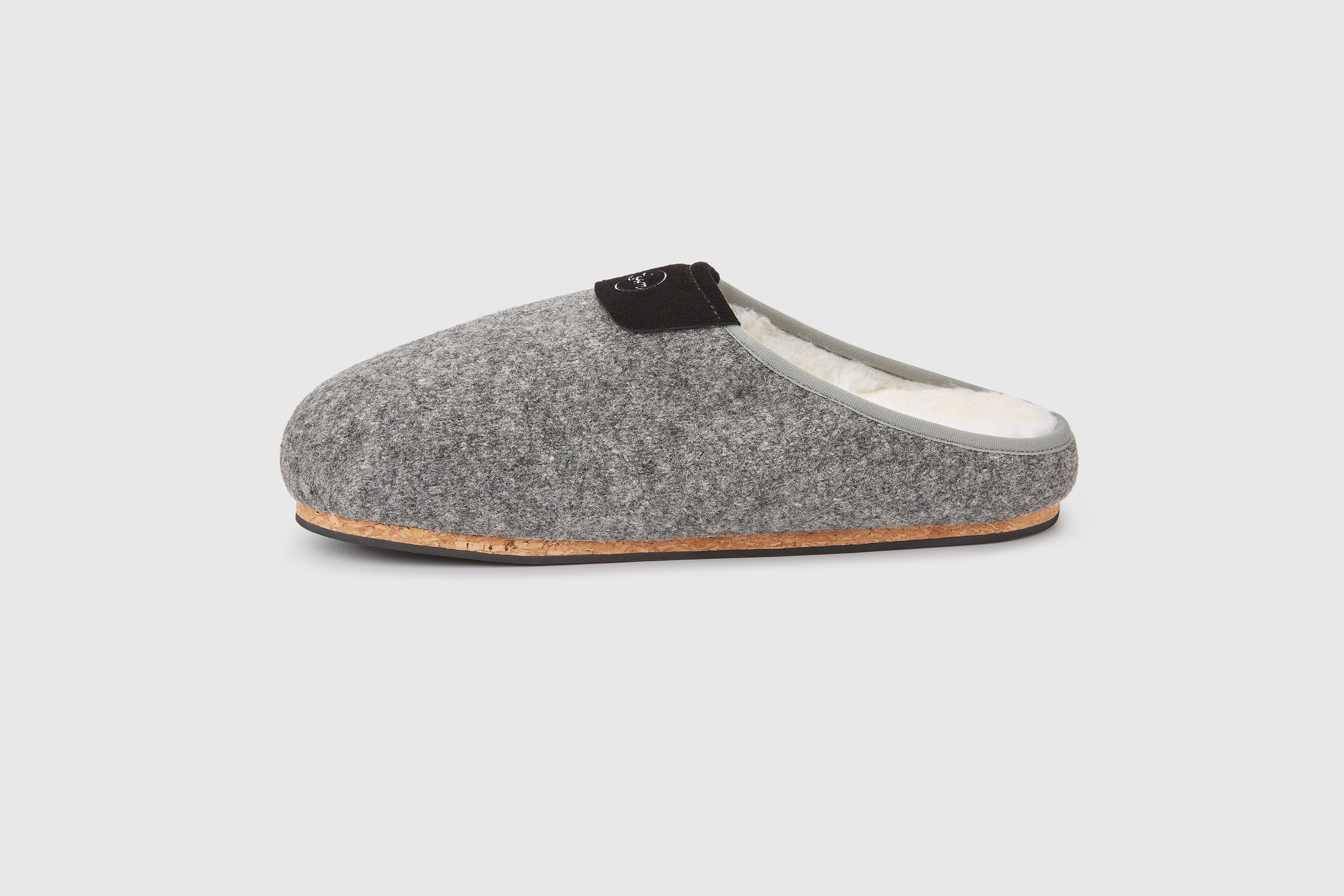 Luxury Mule Slippers - Grey Marle