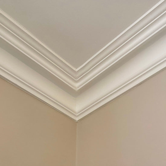 Swan Neck Plaster Coving 125mm | Plaster Ceiling Roses