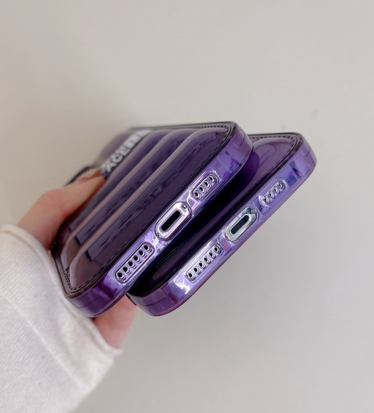 iPhone 14 Pro Max Coat Airbag North Face Clear Case Transparent Deep Purple