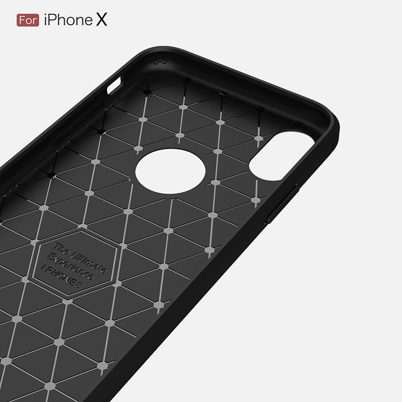 Iphone X Carbon back cover in black  in pakistan
