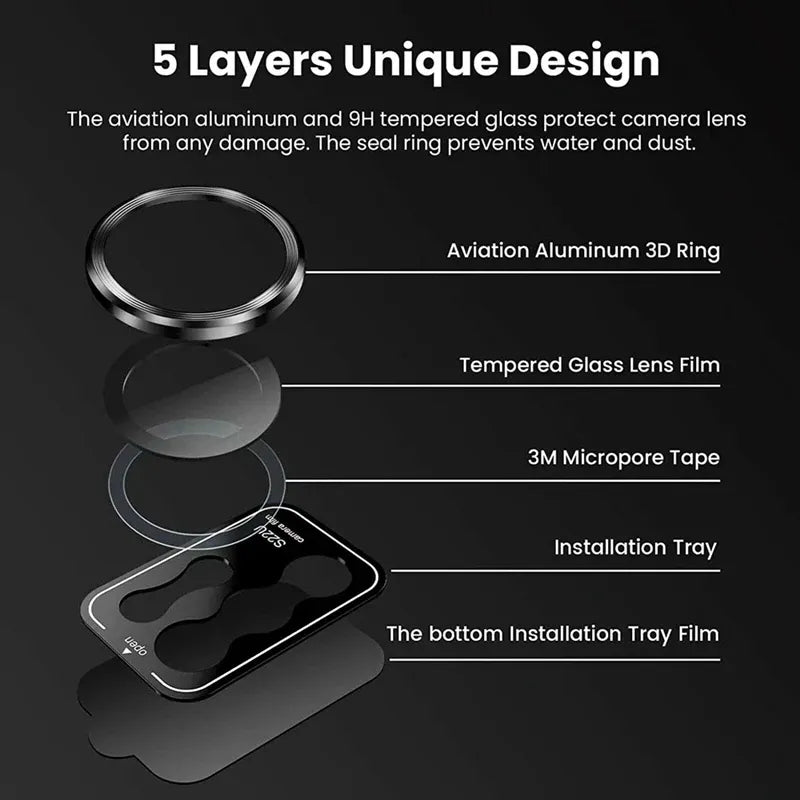 Galaxy S22 Ultra Metal Camera Lens Protector Glass