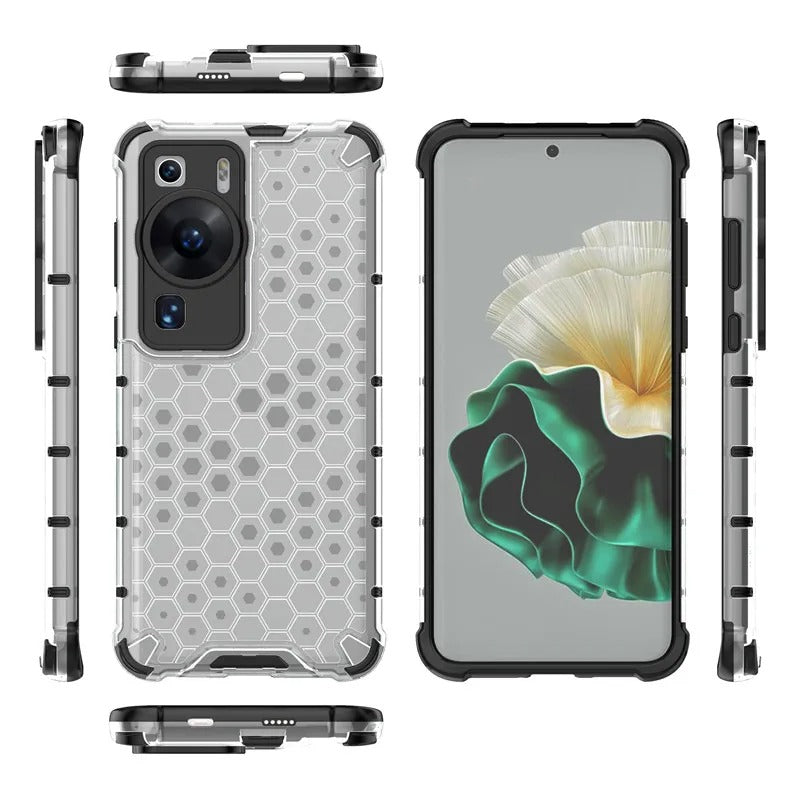 Huawei Airbag Shockproof Hybrid Armor Honeycomb Transparent Cover