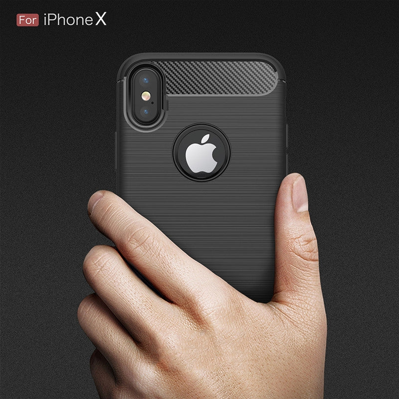 Iphone X Shock Proof  Carbon case in black in pakistan
