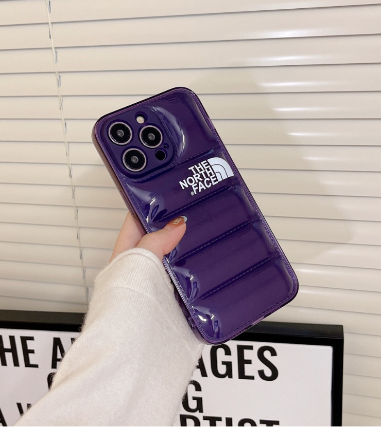 iPhone 14 Pro Max Coat Airbag North Face Clear Case Transparent Deep Purple