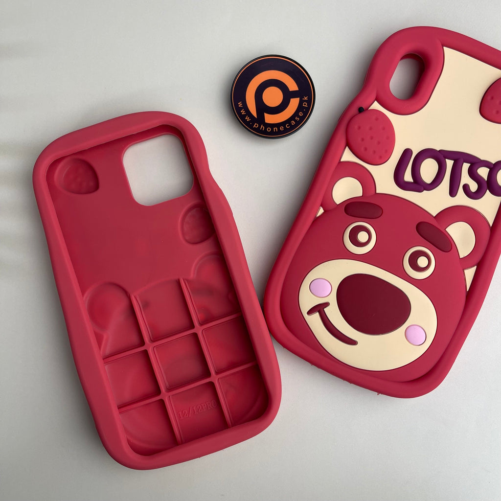 iPhone Cute Cartoon 3D Lotso Bear Silicone Case
