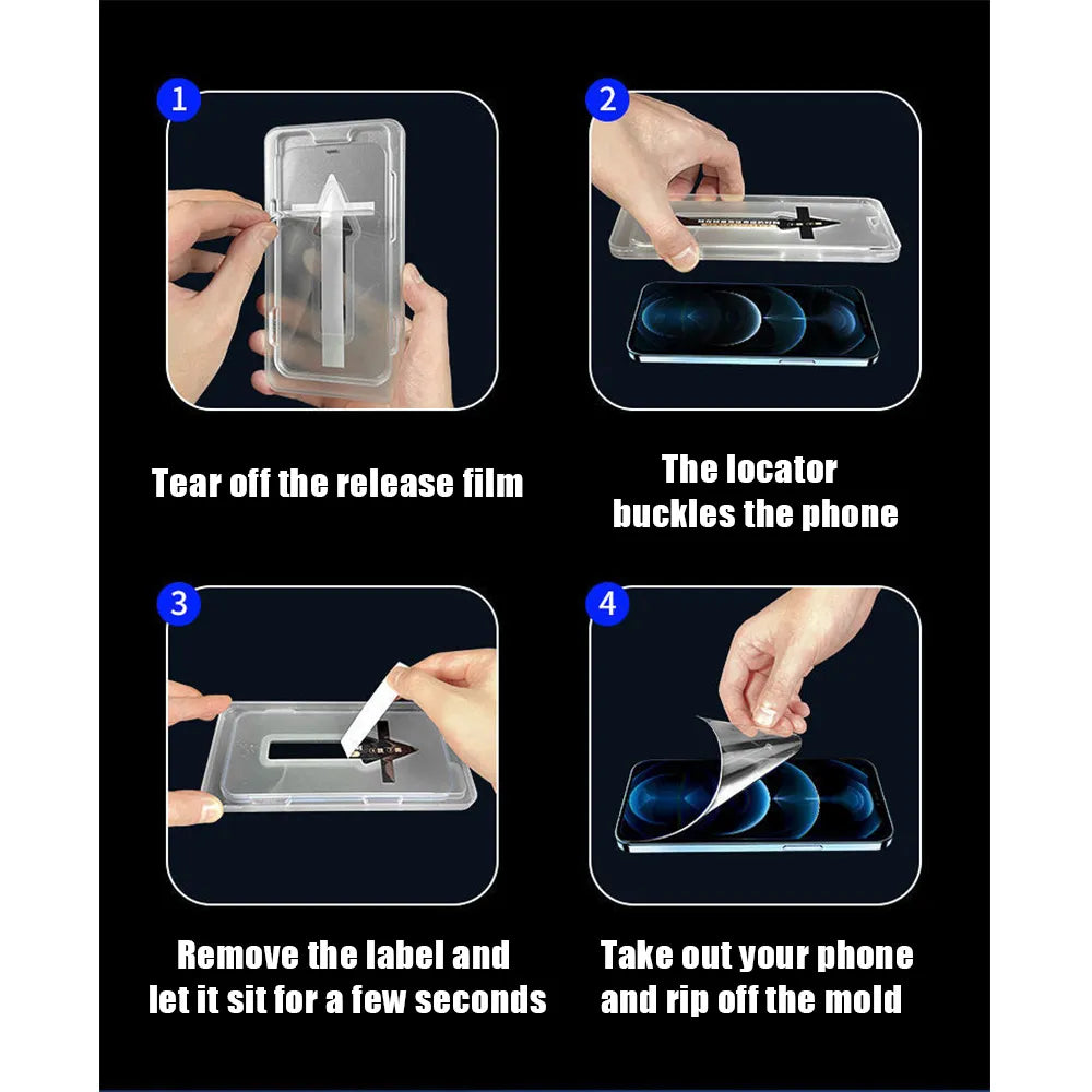 iPhone all Models Privacy Anti-Spy Glass Screen Protector with applying kit