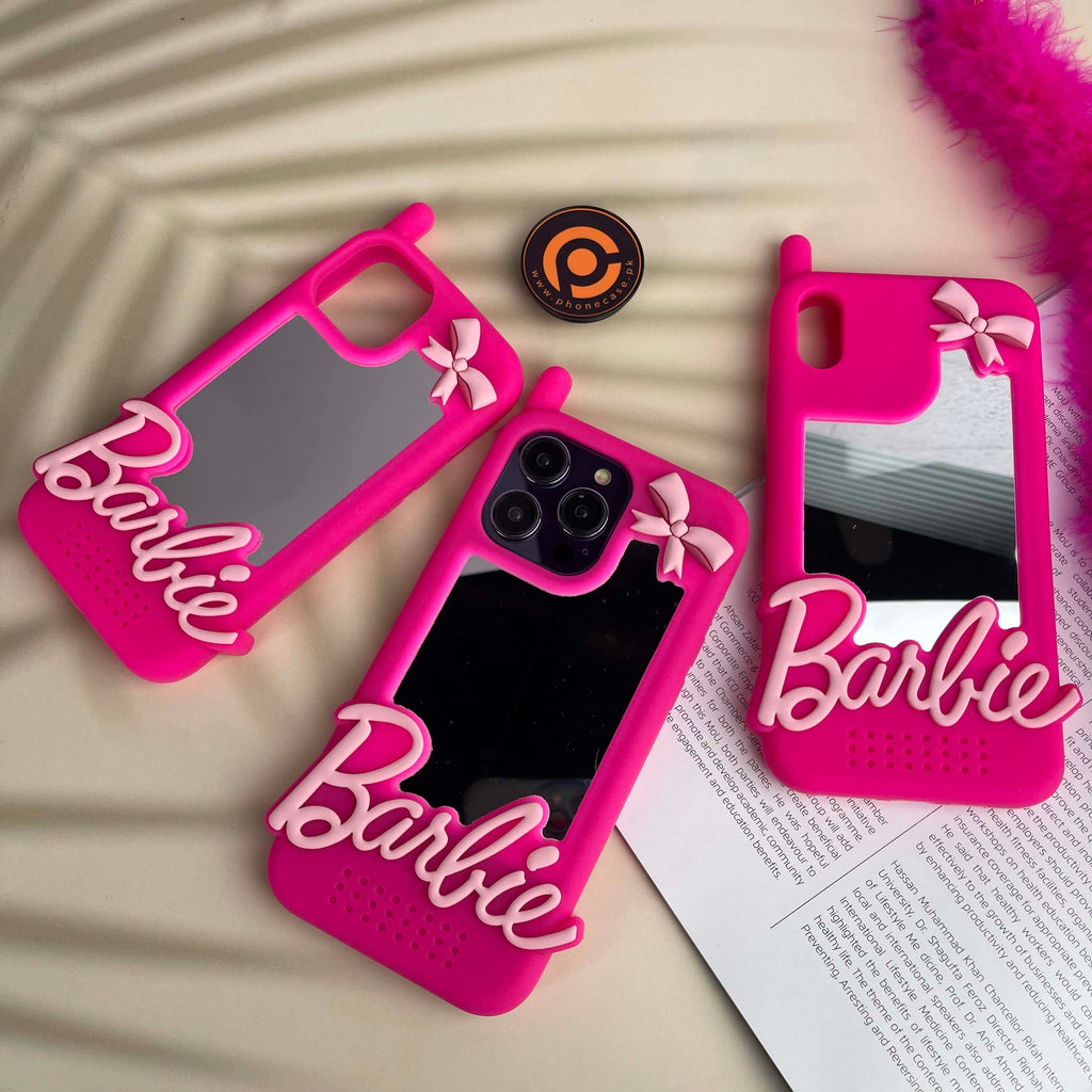 iPhone all Models Barbie Silicone Mirror Case