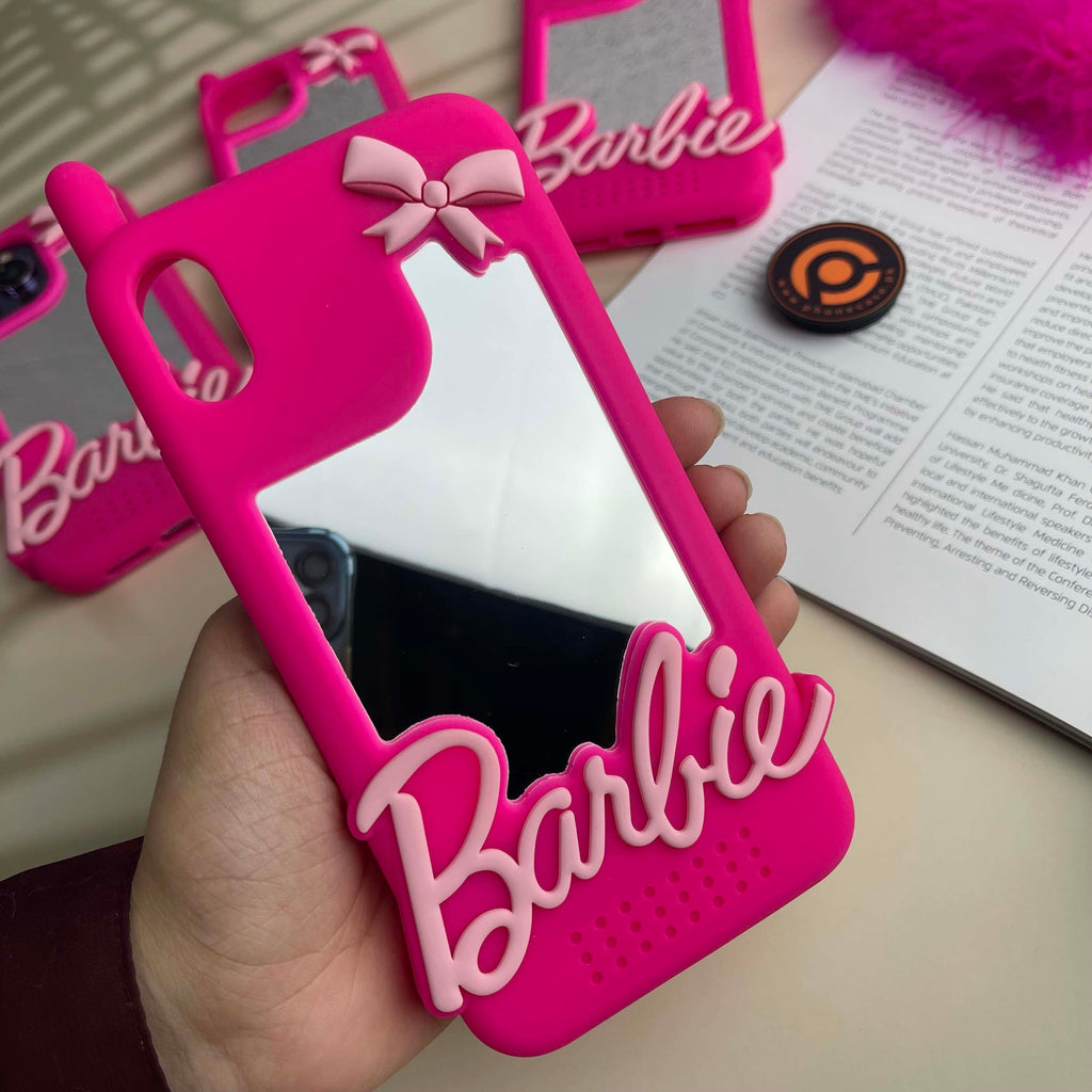 iPhone all Models Barbie Silicone Mirror Case