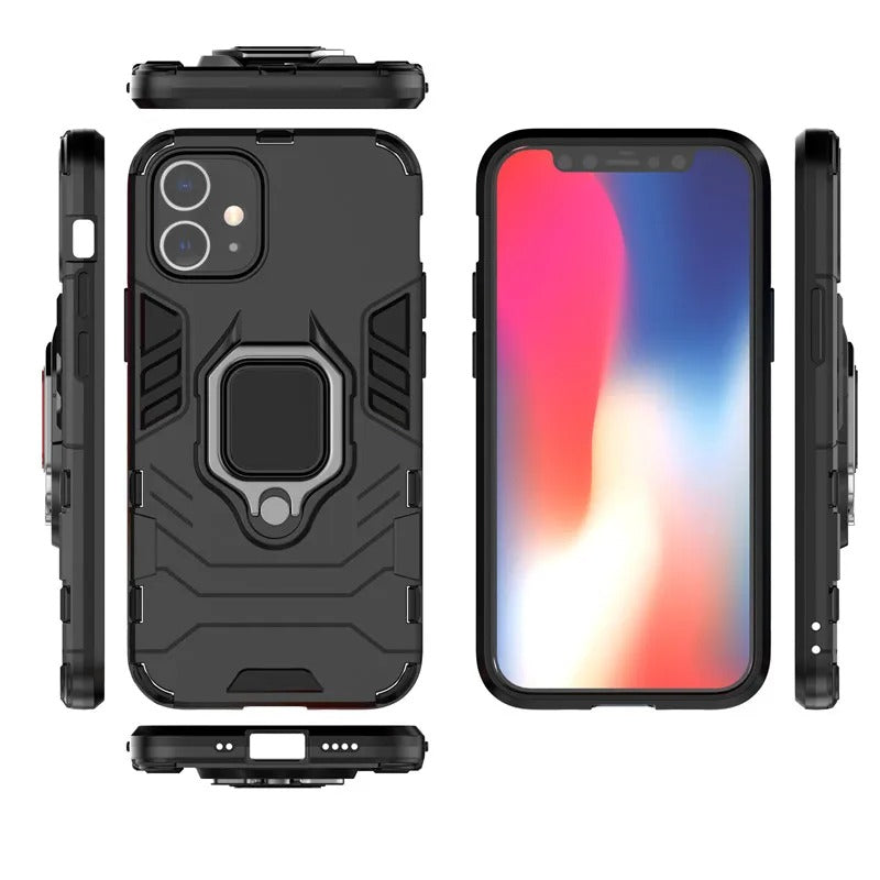 Upgraded Ironman with holding ring and kickStand Hybrid shock proof case for iPhone Models
