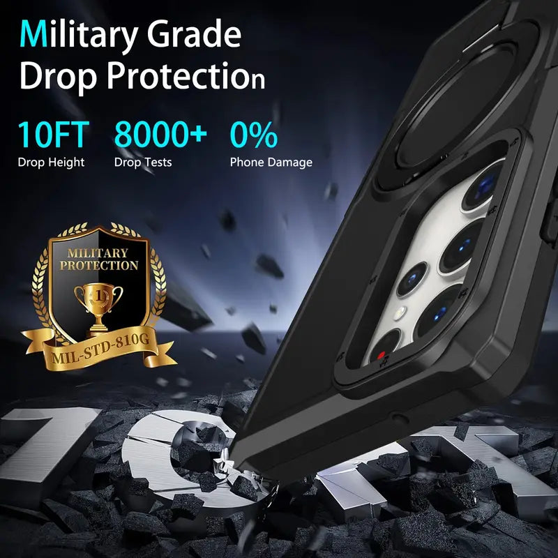 Samsung Galaxy S23 Ultra Falcrum Military-Grade Protection Armor Case with Metal Ring