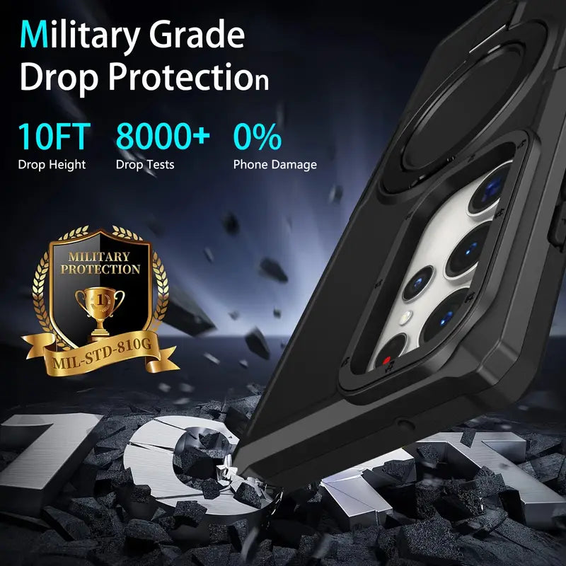 Samsung Galaxy S21 FE Falcrum Military-Grade Protection Armor Case with Metal Ring