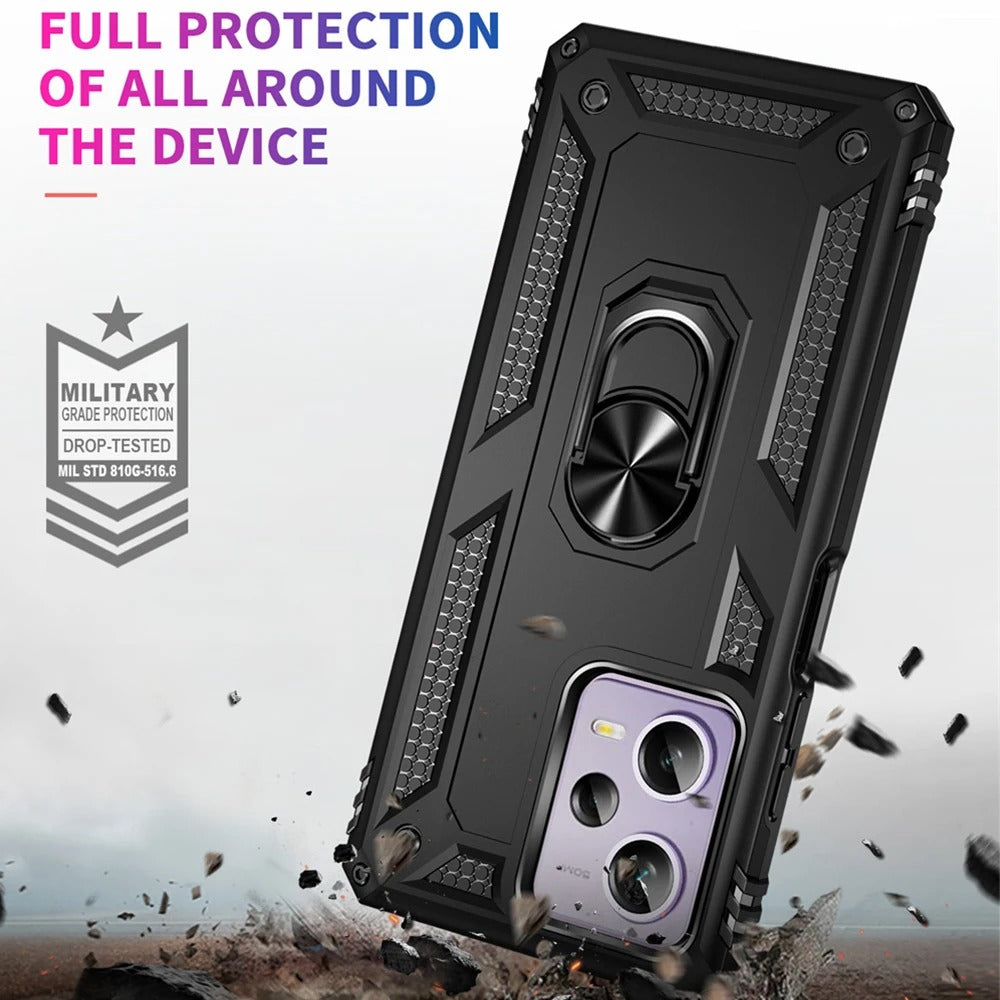 Redmi Note 12 4G Vanguard Military Armor Case with Ring Grip Kickstand