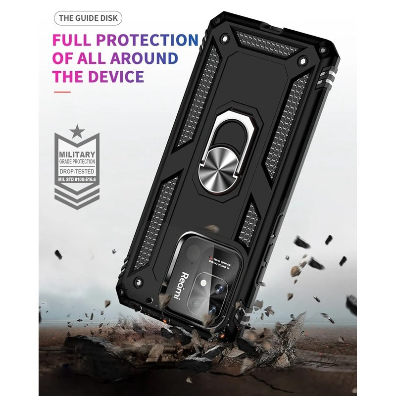 Redmi 10A/9C Vanguard Military Armor Case with Ring Grip Kickstand