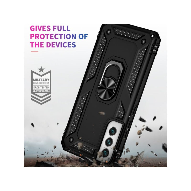 Samsung Galaxy S22 Vanguard Military Armor Case with Ring Grip Kickstand