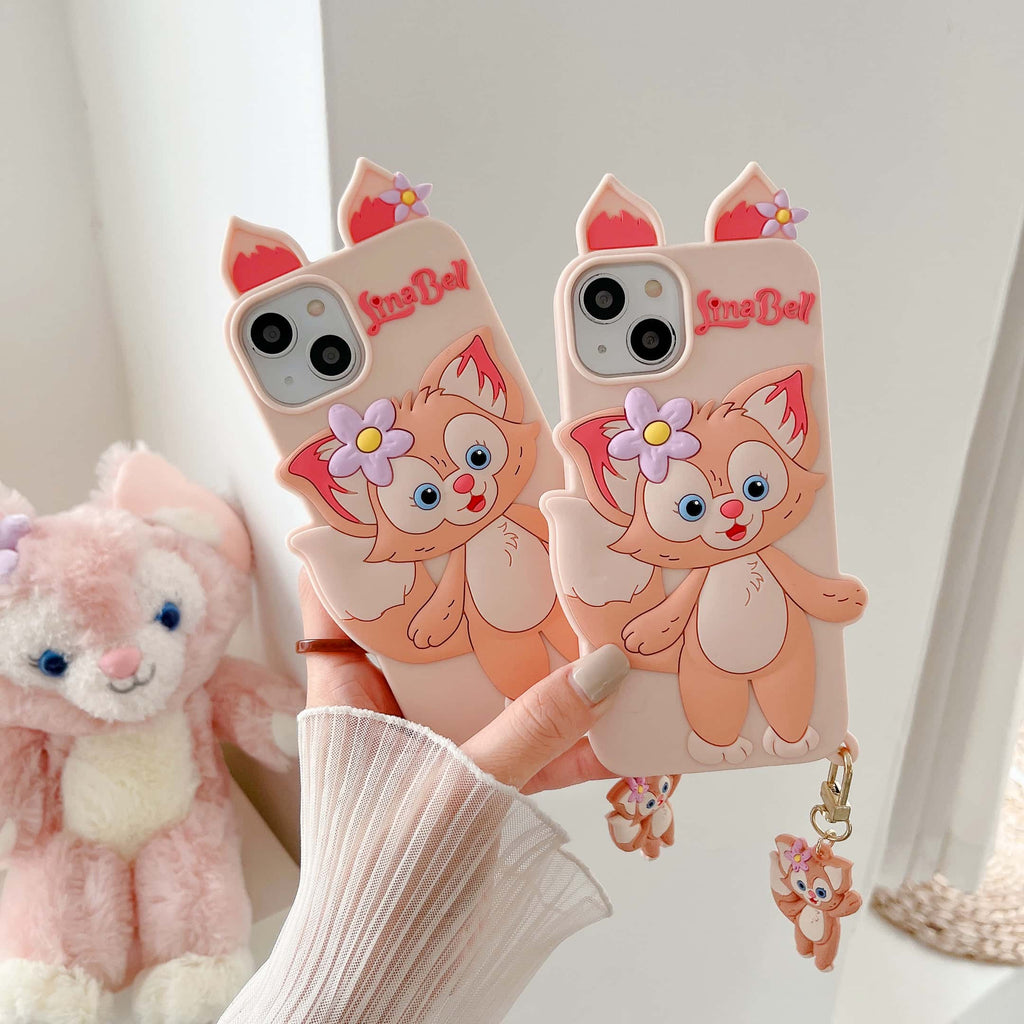 iPhone All Models Lina Bell Cartoon Silicon ShockProof Rubber 3D Case