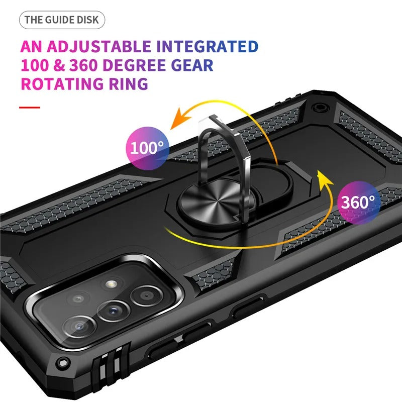 Galaxy A52 / A52S Vanguard Military Armor Case with Ring Grip Kickstand