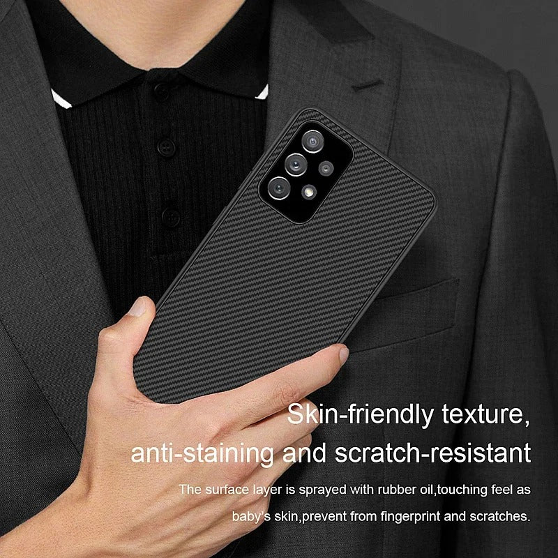 Samsung Galaxy A34 Carbon Fiber Compatible Ultra Thin Branded Case