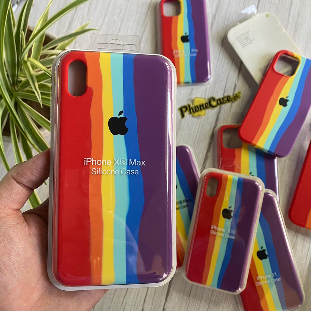 iphone Liquid Silicone Green Rainbow Back cover case From Pride Editio –  Rangbizz