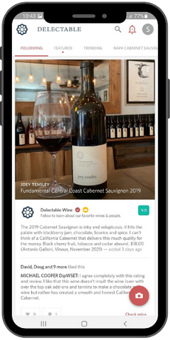 delectable wine app