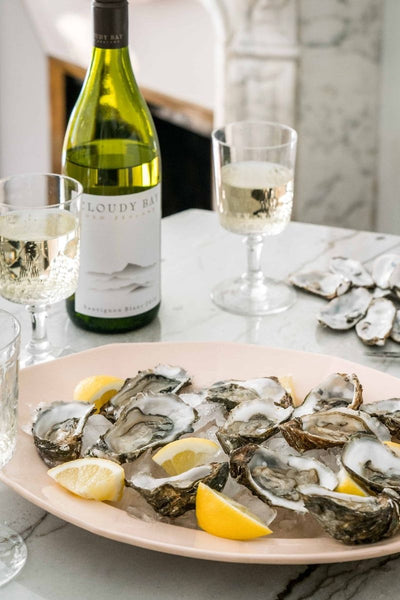 cloudy bay sauvignon blanc and oysters