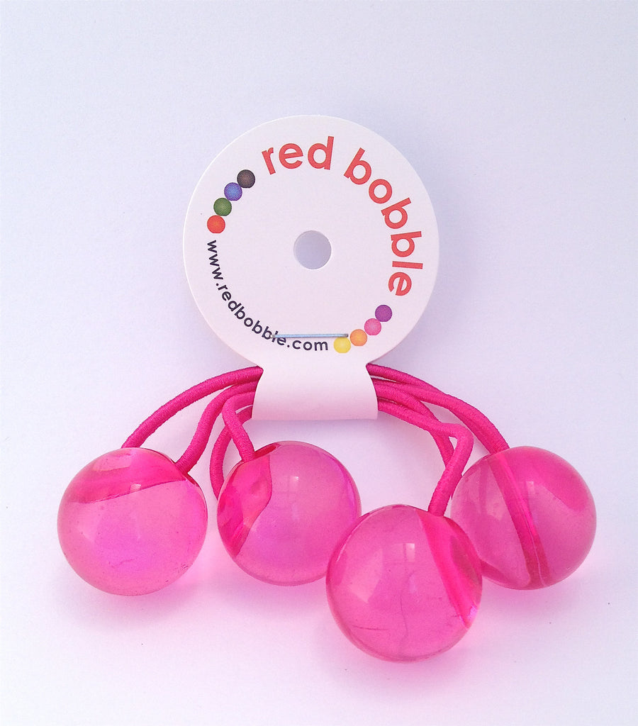 pink hair bobbles