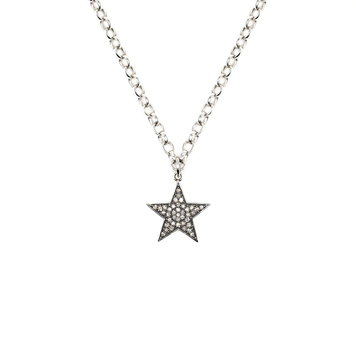 Roberto Coin .26CTW Diamond Five Point Star Necklace in 18K White Gold –  Mountz Jewelers