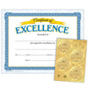Excellence (Excellence Seals) Certificates & Award Seals Combo Pack