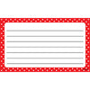 Polka Dots Red Lined Terrific Index Cards™