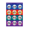 Colorful Skulls, Vanilla scent Scratch 'n Sniff Stinky Stickers® – Large Round