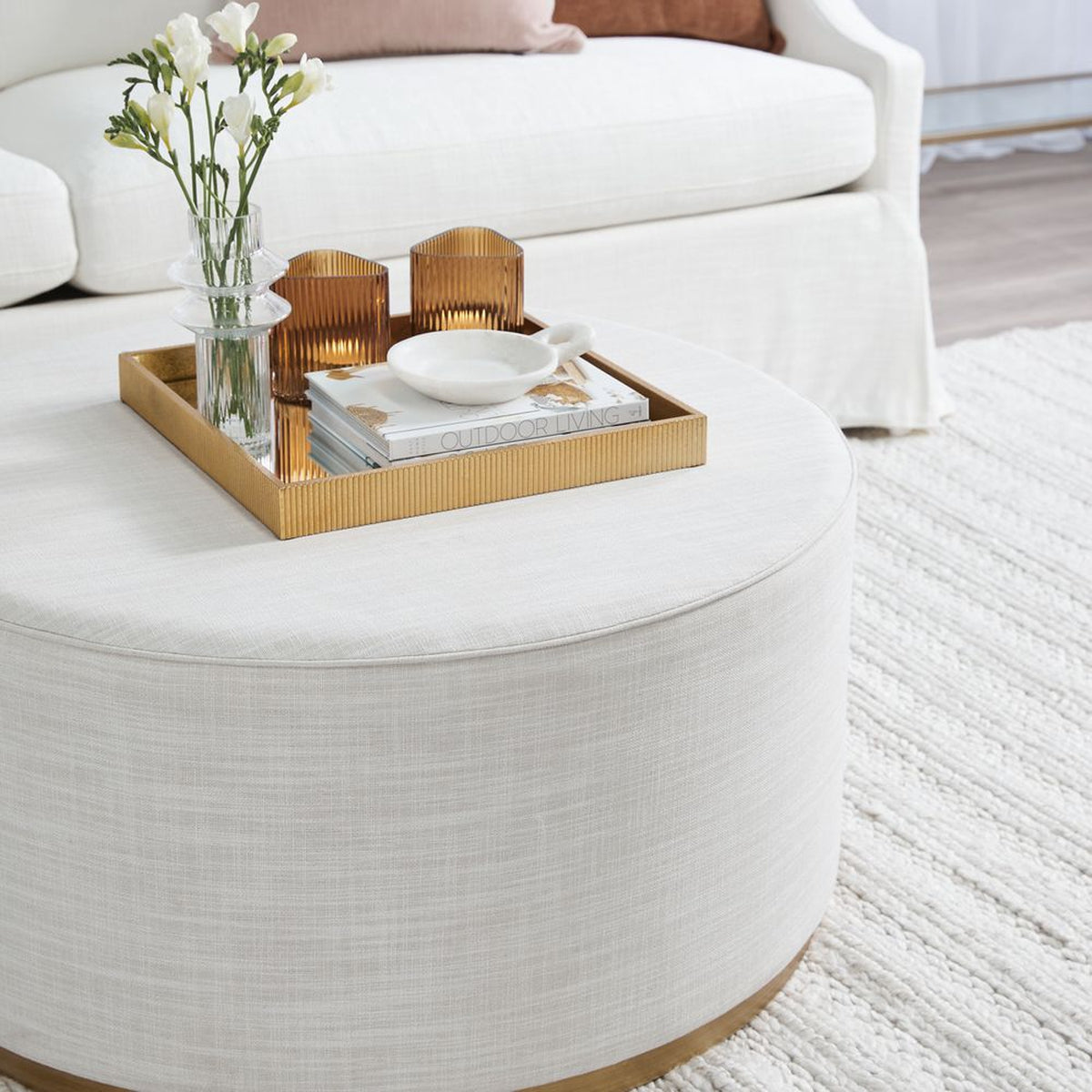 off white ottoman coffee table