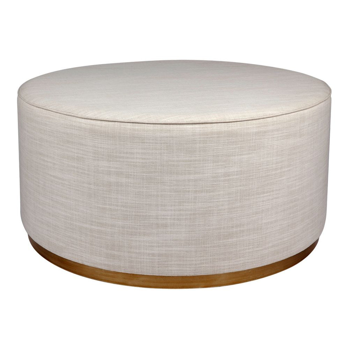 off white round ottoman