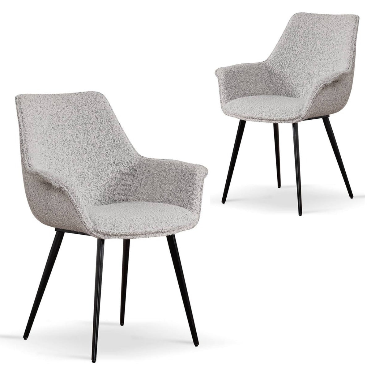 set of 2 dining chairs with arms