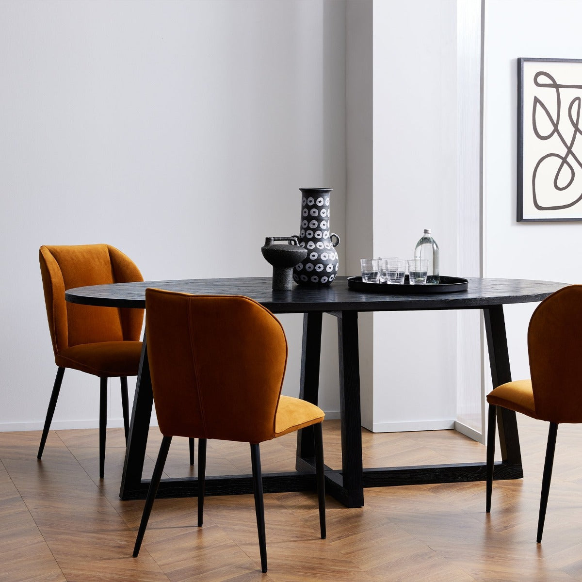 black dining table small