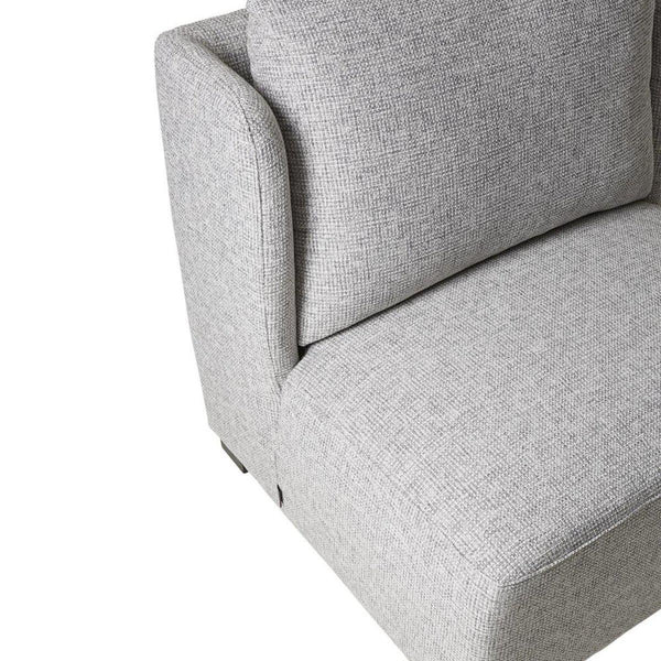 gray fabric armchair