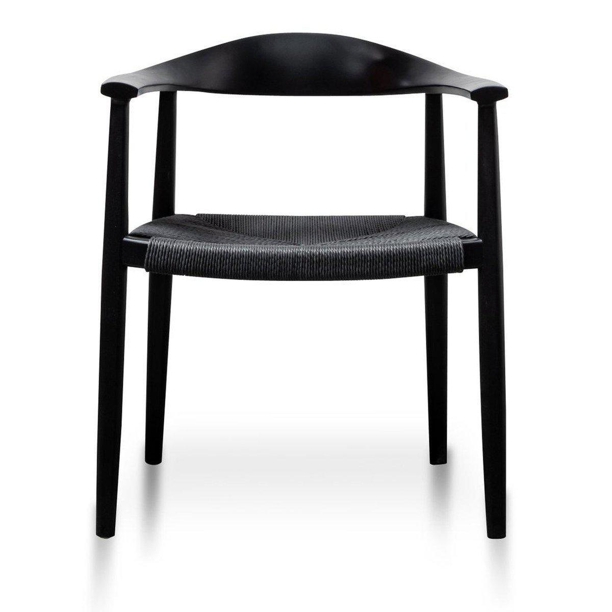 black dining chairs