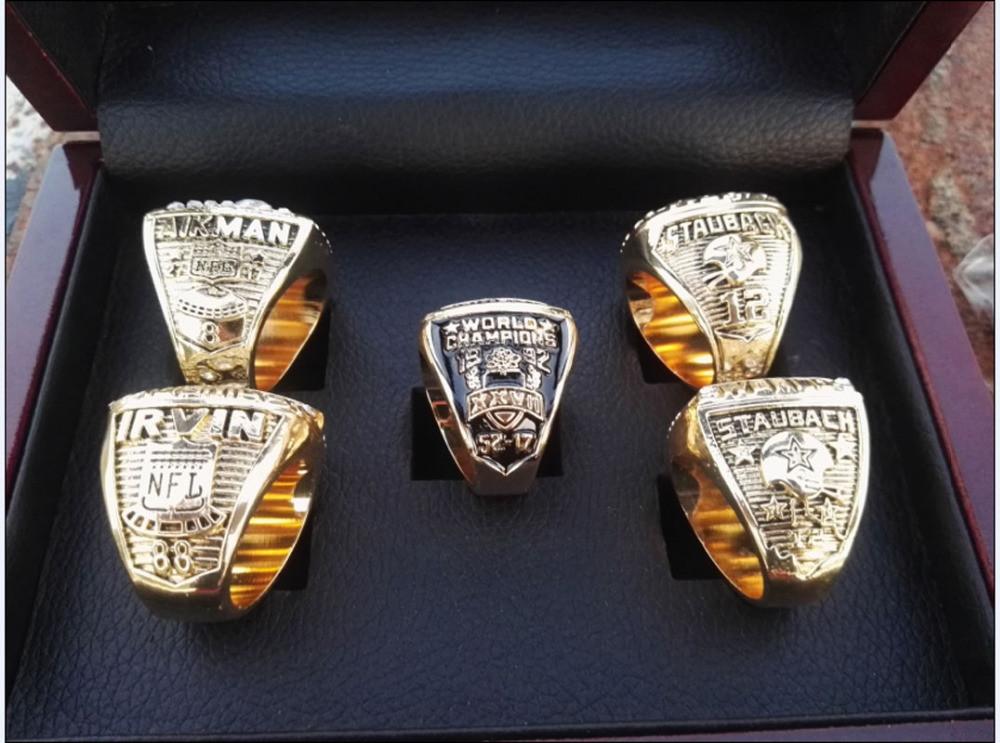 Dallas Cowboys NFL Super Bowl Championship Ring Set of 5