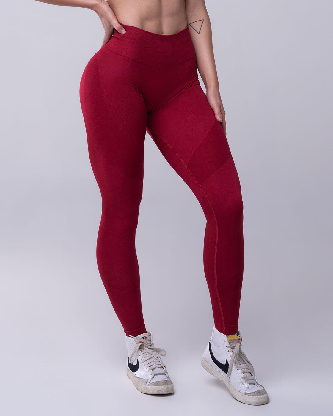Synergy Cherry Red Seamless Leggings, Violate The Dress Code