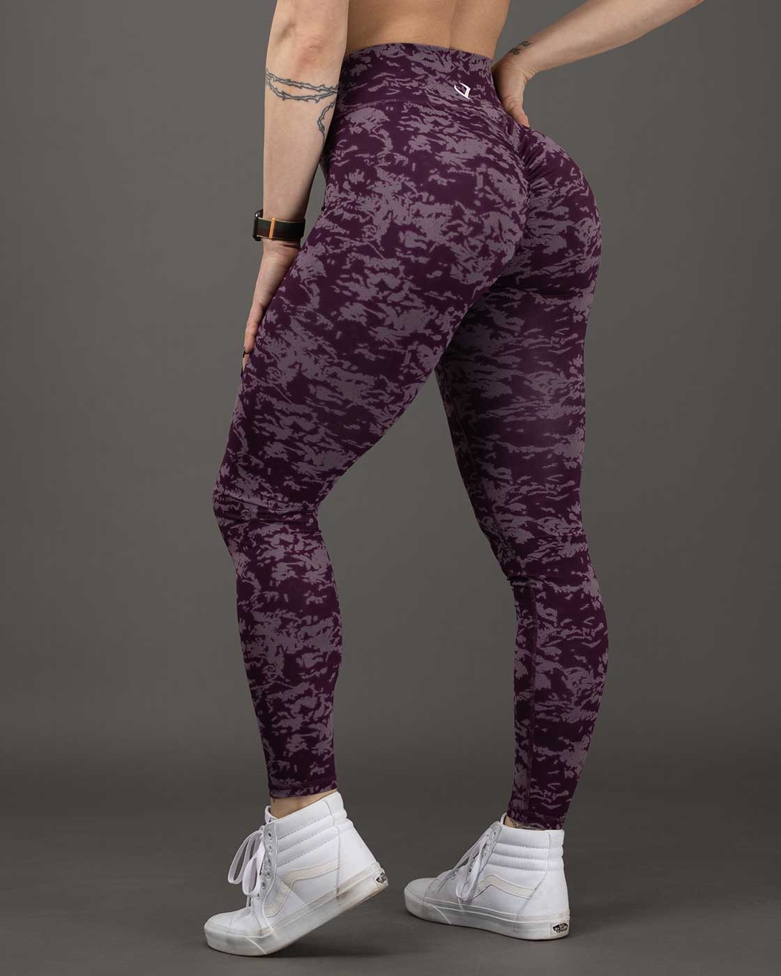 Purple Camo Leggings  Comfortable Yoga Pants