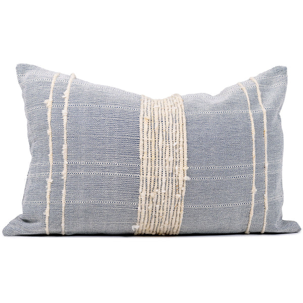 Tensira Small Lumbar Pillow in Blue Double Stripe – Collyer's Mansion